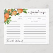 Oranje Kaart voor het Vrijgezellenfeest van Citrus (Voorkant)