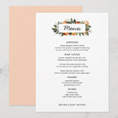 Oranje Kaarten van het menu Citrus-tabel (Voorkant / Achterkant)