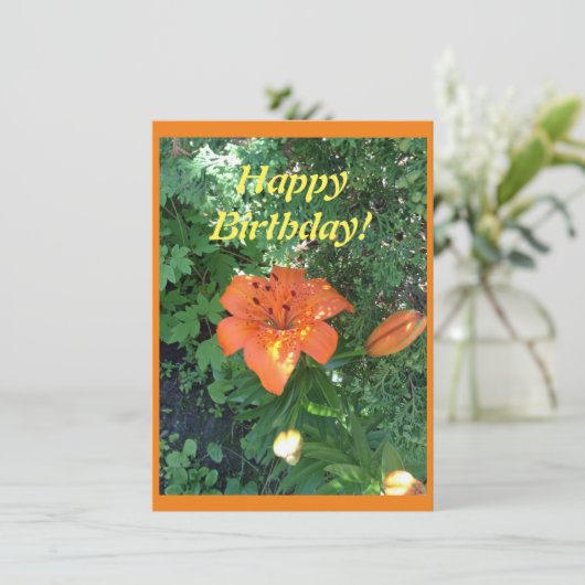  oranje kalddag kaart (Staand voorkant)