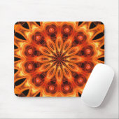Oranje Kaleidoscoop 05 Muismat (Met muis)
