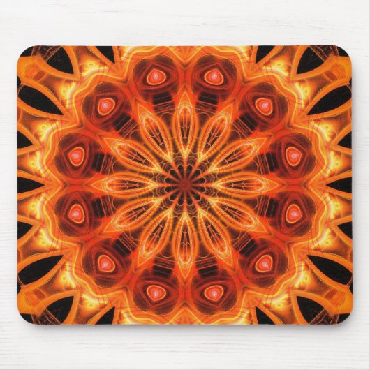 Oranje Kaleidoscoop 05 Muismat (Voorkant)