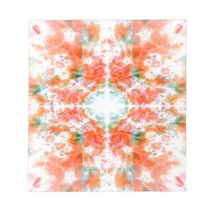 Oranje kaleidoscooppatroon notitieblok