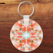 Oranje kaleidoscooppatroon sleutelhanger (Voorkant)