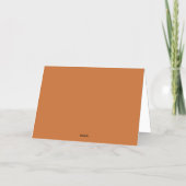 Oranje kalligrafie Happy Thanksgiving Folie Wenskaart (Achterkant)