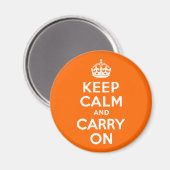 Oranje kalm houden en doorgaan magneet (Voorkant / Achterkant)