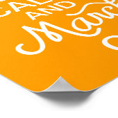 Oranje Kalm houden en Maart op het Poster van het  (Hoek)