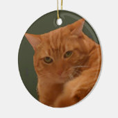 Oranje kanteltje keramisch ornament (Links)