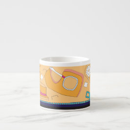 oranje kantoorartikelen ontwerp espresso kop
