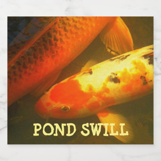 Oranje karpervijver spoeling bier etiket (Enkel label)