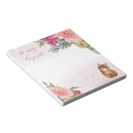 Oranje kartonnen illustratie Meisje dagelijkse not Notitieblok (Schuin)