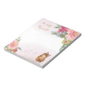 Oranje kartonnen illustratie Meisje dagelijkse not Notitieblok (Linkerzijde)