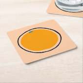 Oranje Kartonnen Onderzetters (Schuin)