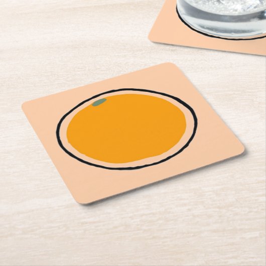 Oranje Kartonnen Onderzetters (Schuin)