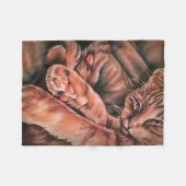 Oranje kartonnen tekening fleece deken (Voorkant (Horizontaal))