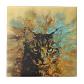 Oranje kat 617 tegeltje (Voorkant)