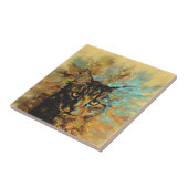 Oranje kat 617 tegeltje (Zijkant)