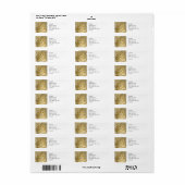  Oranje Kat | ABSTRACT | WATERVERF Etiket (Full Sheet)