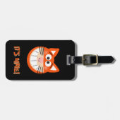 Oranje kat bagagelabel (Voorkant horizontaal)
