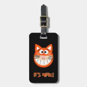 Oranje kat bagagelabel (Voorkant verticaal)