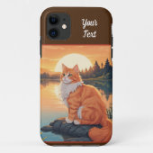 Oranje kat bij het meer Case-Mate iPhone case (Achterkant)