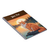 Oranje kat bij het meer notitieboek (Rechterzijde)
