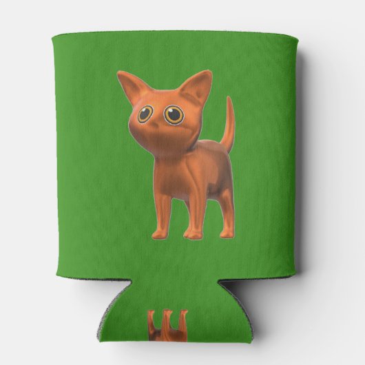 Oranje kat blikjeskoeler (Achterkant)