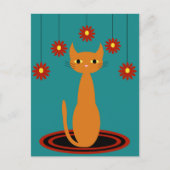 Oranje kat briefkaart (Voorkant)