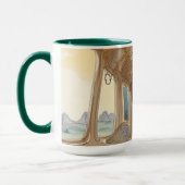 Oranje kat Drink thee Mok (Links)