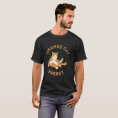Oranje Kat Energie Kleding T-shirt (Voorkant volledig)