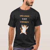 Oranje kat Energy, schattig T-shirt voor katten (Voorkant)