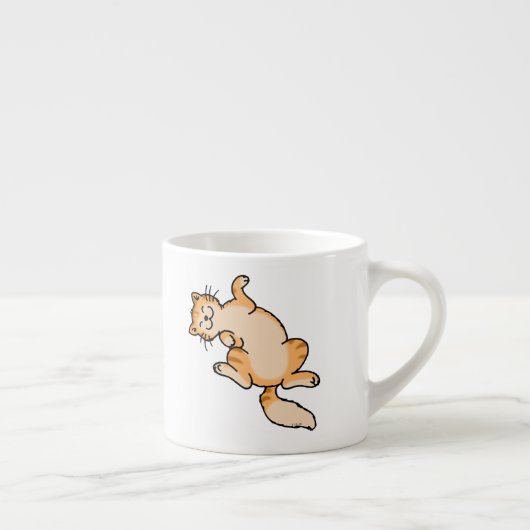 Oranje kat espresso kop (Rechts)