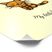 Oranje kat foto afdruk (Hoek)