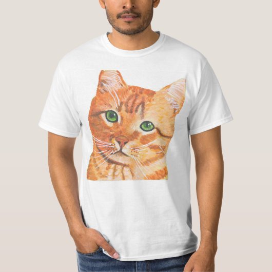 Oranje kat, gember Kat Stijlvolle T-shirt (Voorkant)