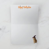 Oranje kat heks Halloween kaart (Binnen)