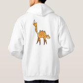 Oranje Kat Hoodie (Achterkant)