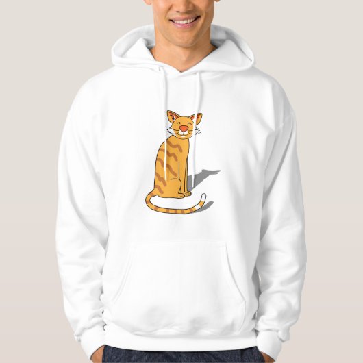 Oranje Kat Hoodie (Voorkant)