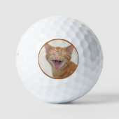 Oranje Kat - Ik ben weer in de zandbak? Golfballen (Voorkant)