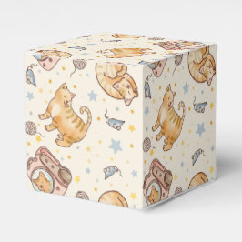 Oranje Kat in een Rugzak, Sterren en Garens Bedankdoosjes