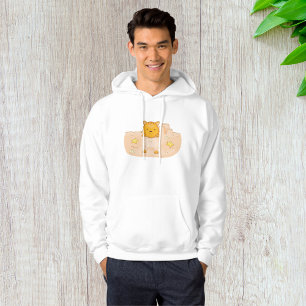 Oranje kat in zandkasteel strand scene hoodie