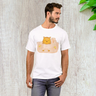 Oranje Kat in Zandkasteel Strand Scene T-shirt