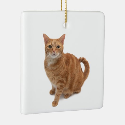 Oranje kat keramisch ornament (Rechts)