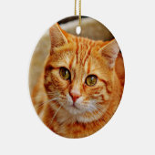 Oranje kat keramisch ornament (Rechts)