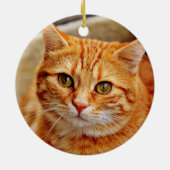 Oranje kat keramisch ornament (Achterkant)