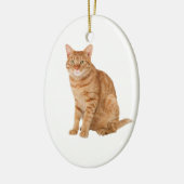 Oranje kat keramisch ornament (Links)