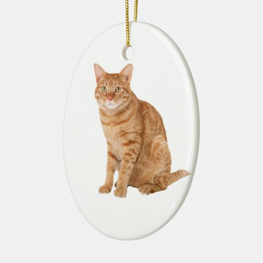 Oranje kat keramisch ornament (Links)