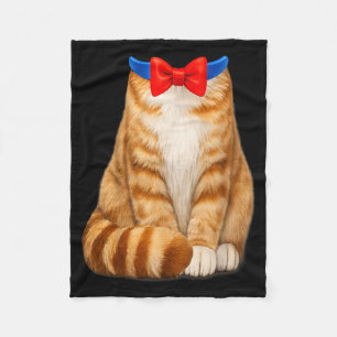 Oranje kat kostuum tabby dasje schattig grappig hu fleece deken
