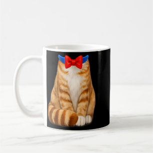 Oranje kat kostuum tabby dasje schattig grappig hu koffiemok