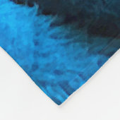 Oranje kat kromp op blauwe deken (Hoek)