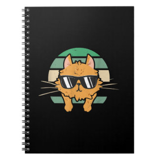 Oranje Kat Lover Zonnebrillen Gift Notitieboek