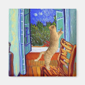 Oranje kat magneet (Voorkant)